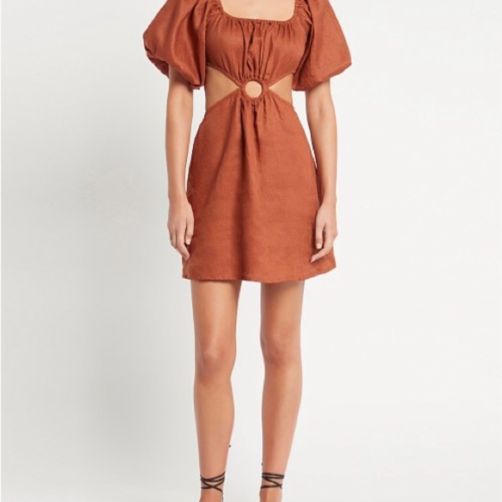 Anthropologie - Almero Linen Cutout Dress Faithful the Brand